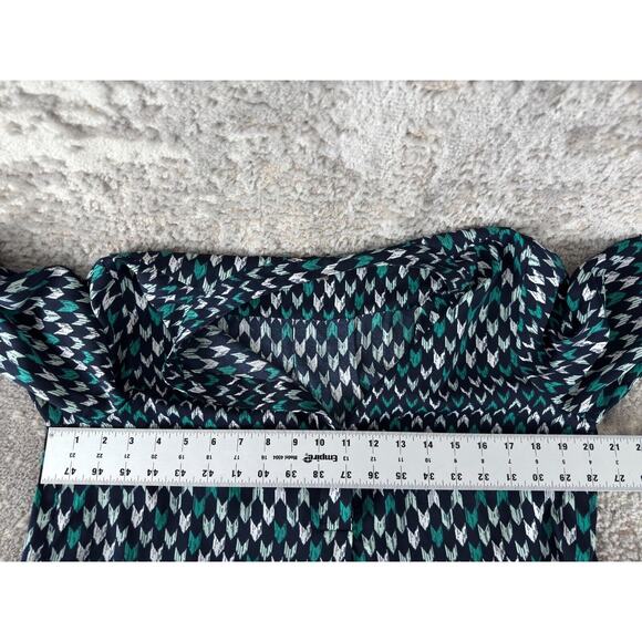 Lilla P Sz M V-Neck Tunic Top Lightweight Print Blouse 3/4 Sleeve - Picture 4 of 7